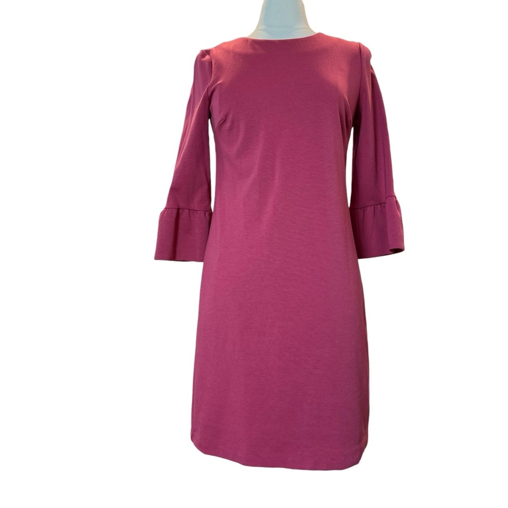 BODEN Lavinia Ponte Women’s Knit Dress Pink Bell Sleeves Career Size 12P